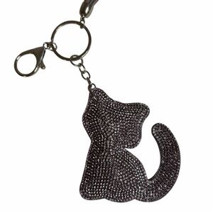 Sparkling Soft/Plush Blinged Out Cat Keychain NWOT